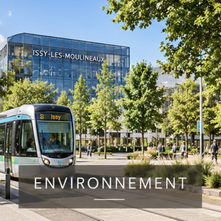 Illustration des transports et de l’environnement urbain à proximité du programme LE 24 TIMBAUD à Issy-les-Moulineaux.