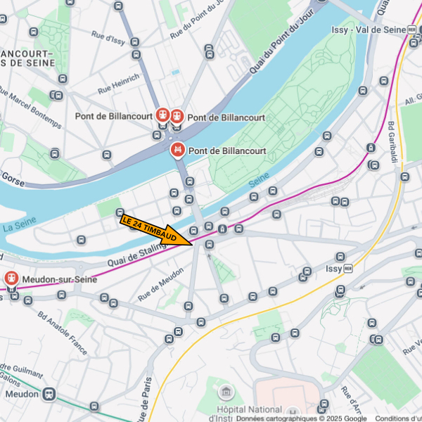 Illustration de localisation du programme LE 24 TIMBAUD, 24 rue Jean-Pierre Timbaud à Issy-les-Moulineaux.